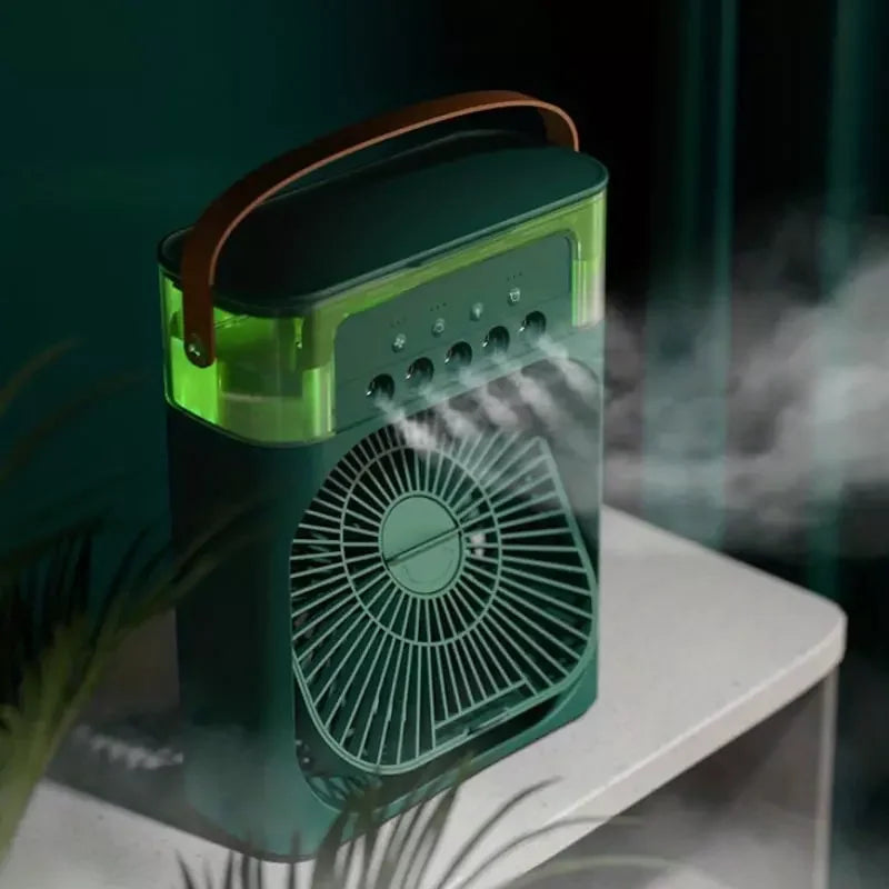 Mini Ventilador e Umidificador Portátil