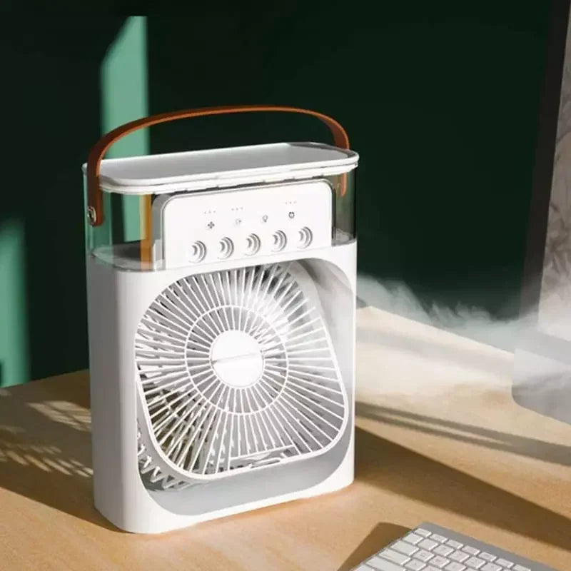 Mini Ventilador e Umidificador Portátil