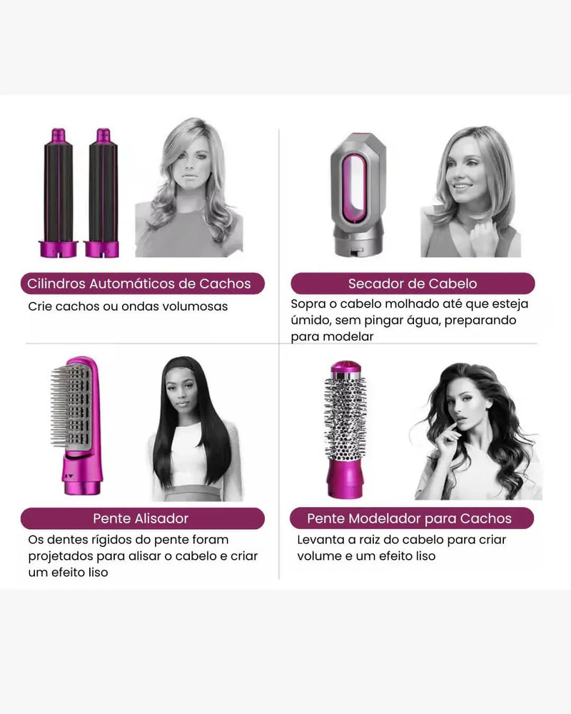 ESCOVA 5 EM 1 PRO HAIR - PERFEITO PARA MULHERES EMPODERADAS!