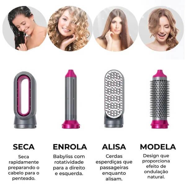 ESCOVA 5 EM 1 PRO HAIR - PERFEITO PARA MULHERES EMPODERADAS!